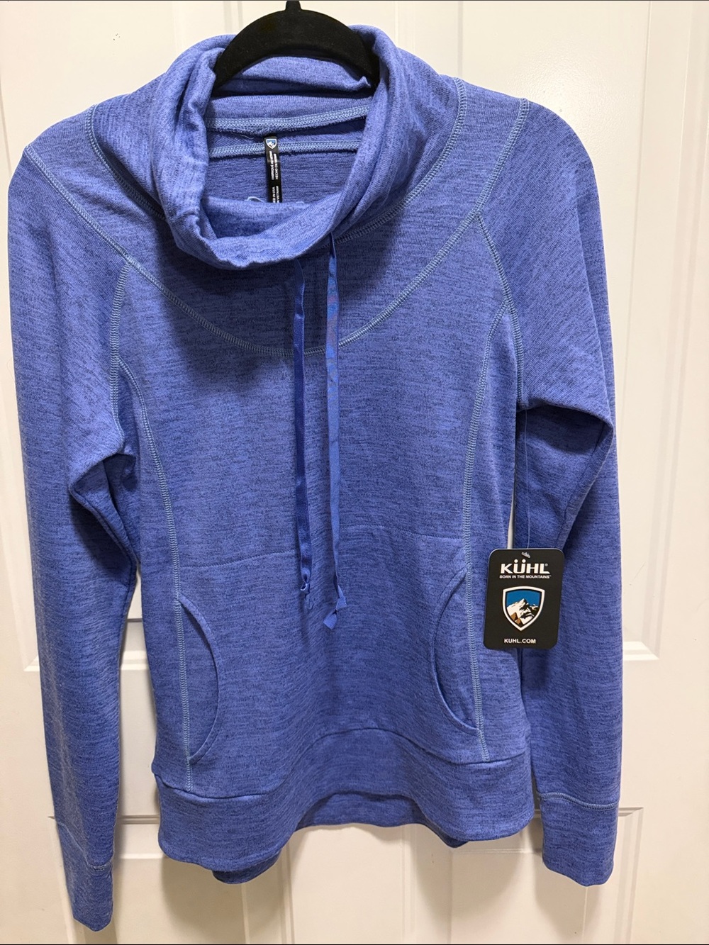 Kuhl Women's Heathered Royal Blue Cowl-Neck Hoodie